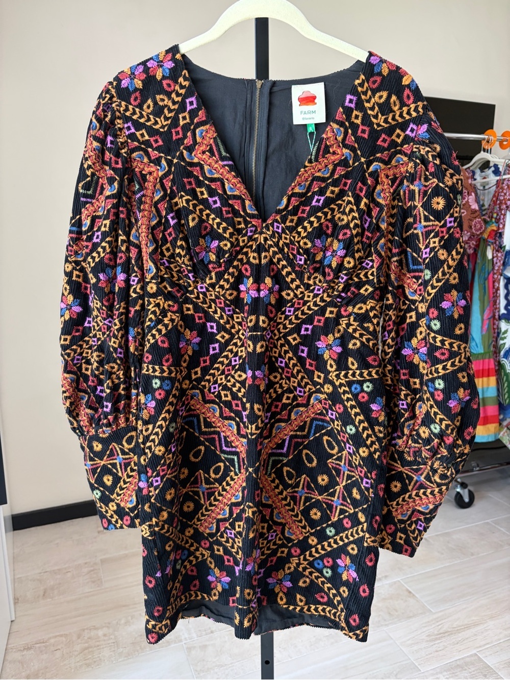 Farm Rio: Embroidered Corduroy
Puff Sleeve Mini Dress - Picture 11 of 15